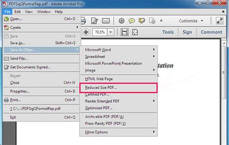 How to compress a PDF file .